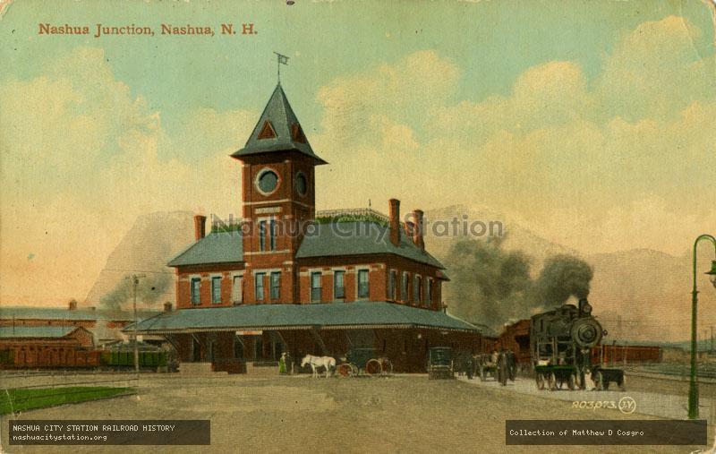 Postcard: Nashua Junction, Nashua, N.H.